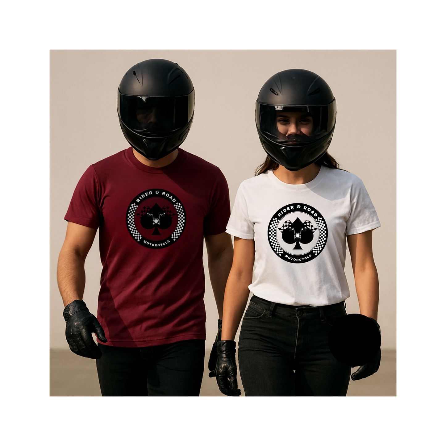 Unisex cotton t-shirt By Rider&Road "Ace of Spades"