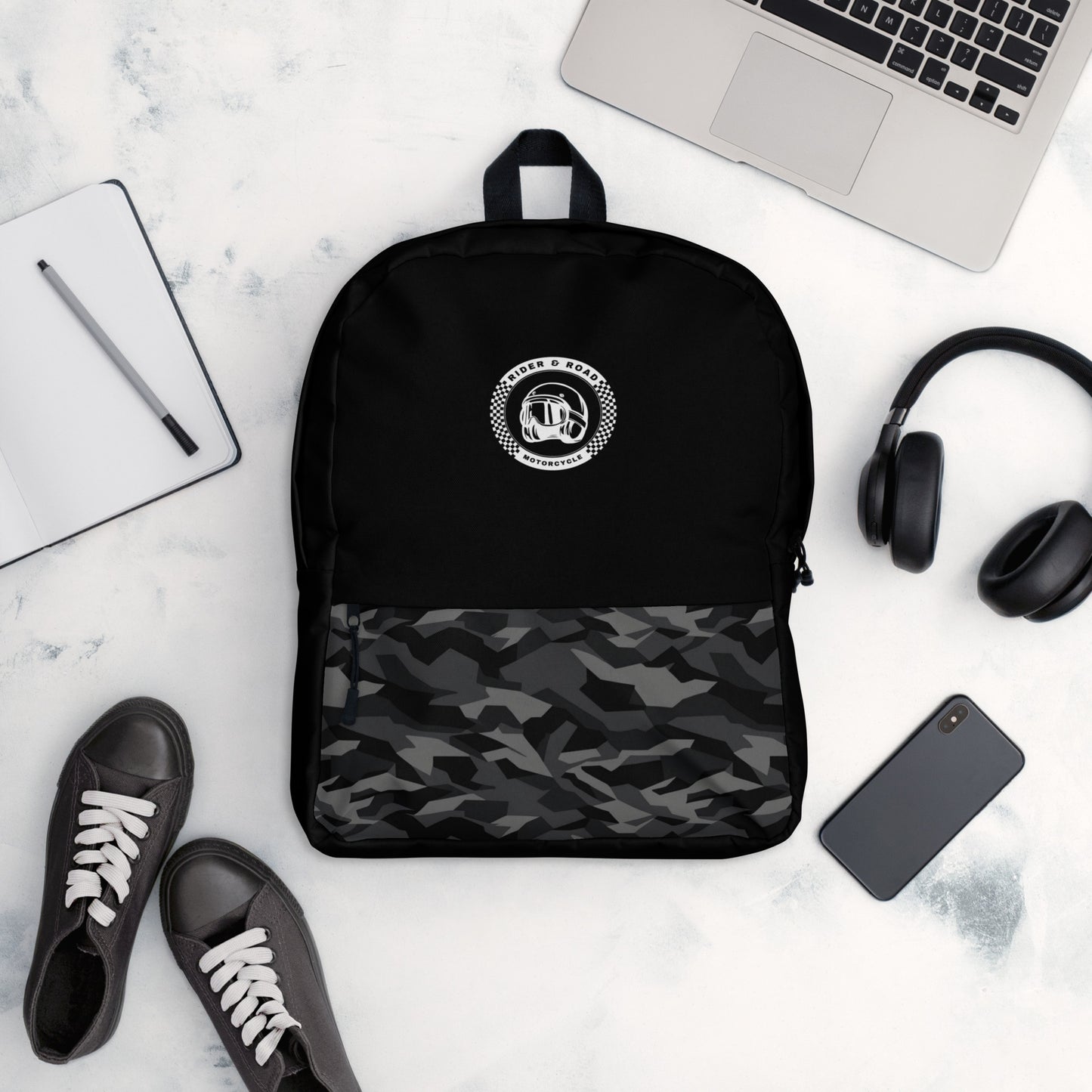 Backpack By Rider&Road "Black&Camo Urban"