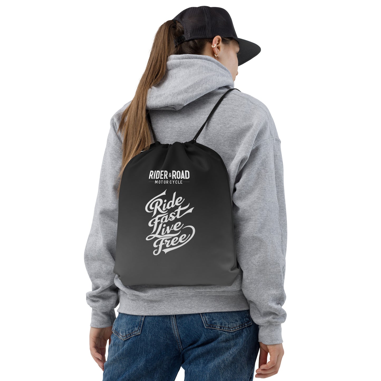 Drawstring bag By Rider&Road "Ride Fast"