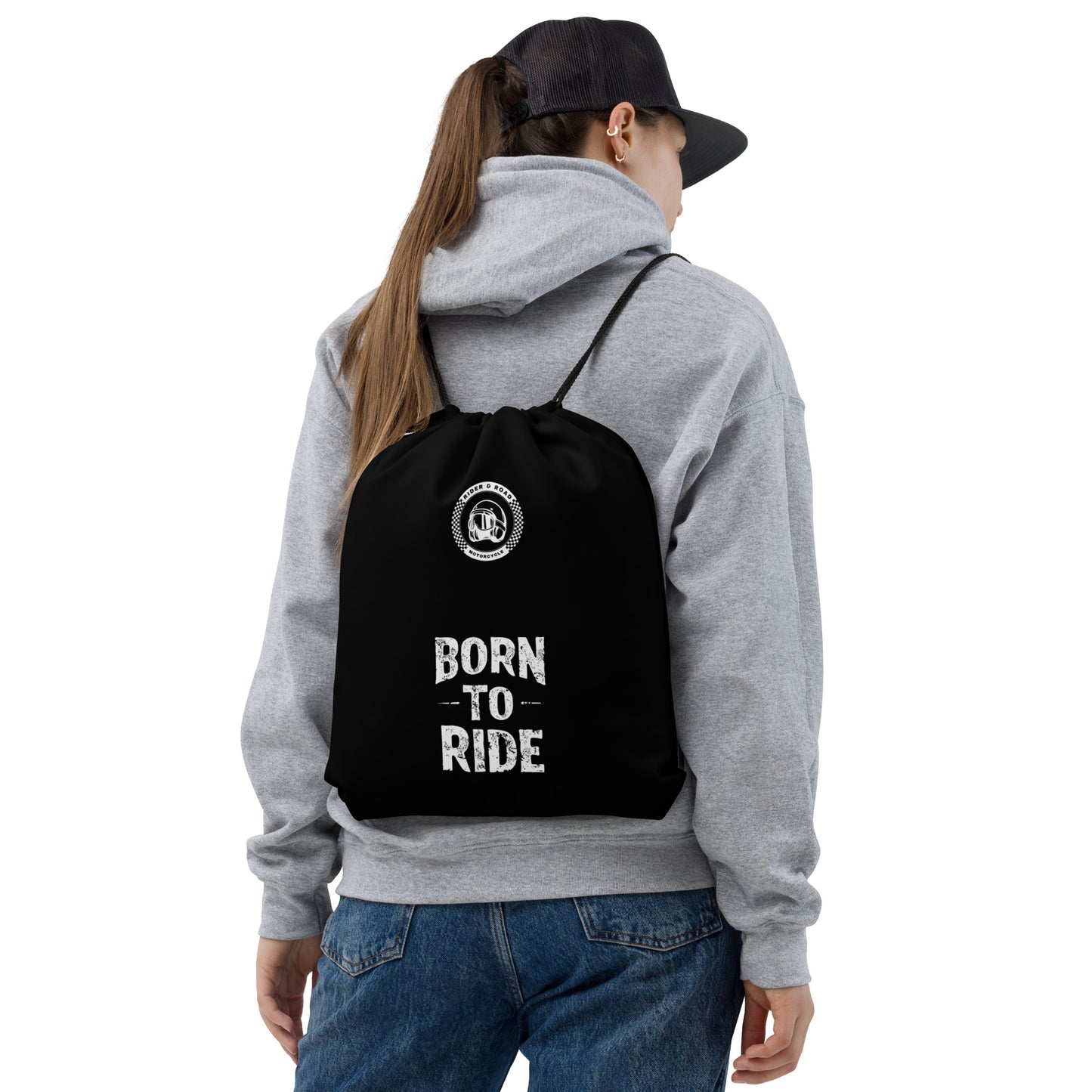 Drawstring bag By Rider&Road "Black&White"