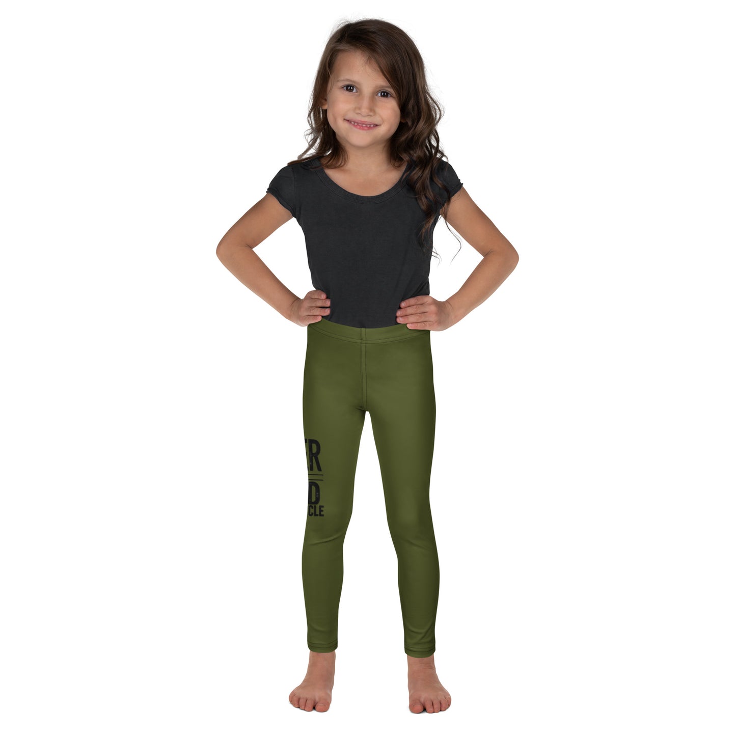 Kid's Leggings By Rider&Road "Green&Black"