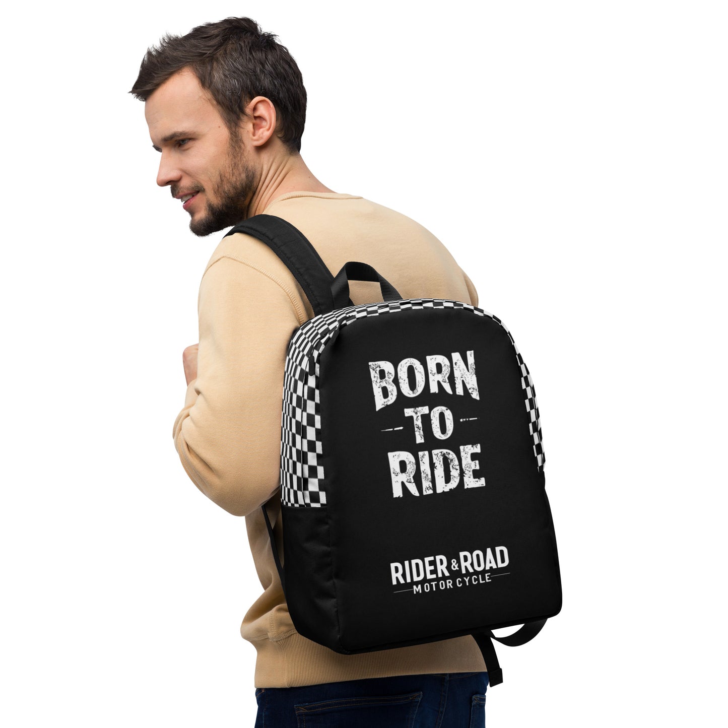 Backpack By Rider&Road "Born To Ride"