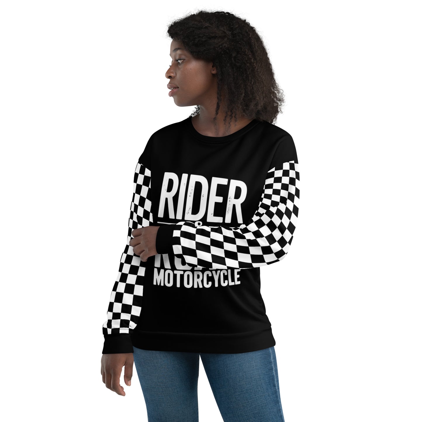 (Unisex) Sweatshirt By Rider&Road "Checkered Flag"