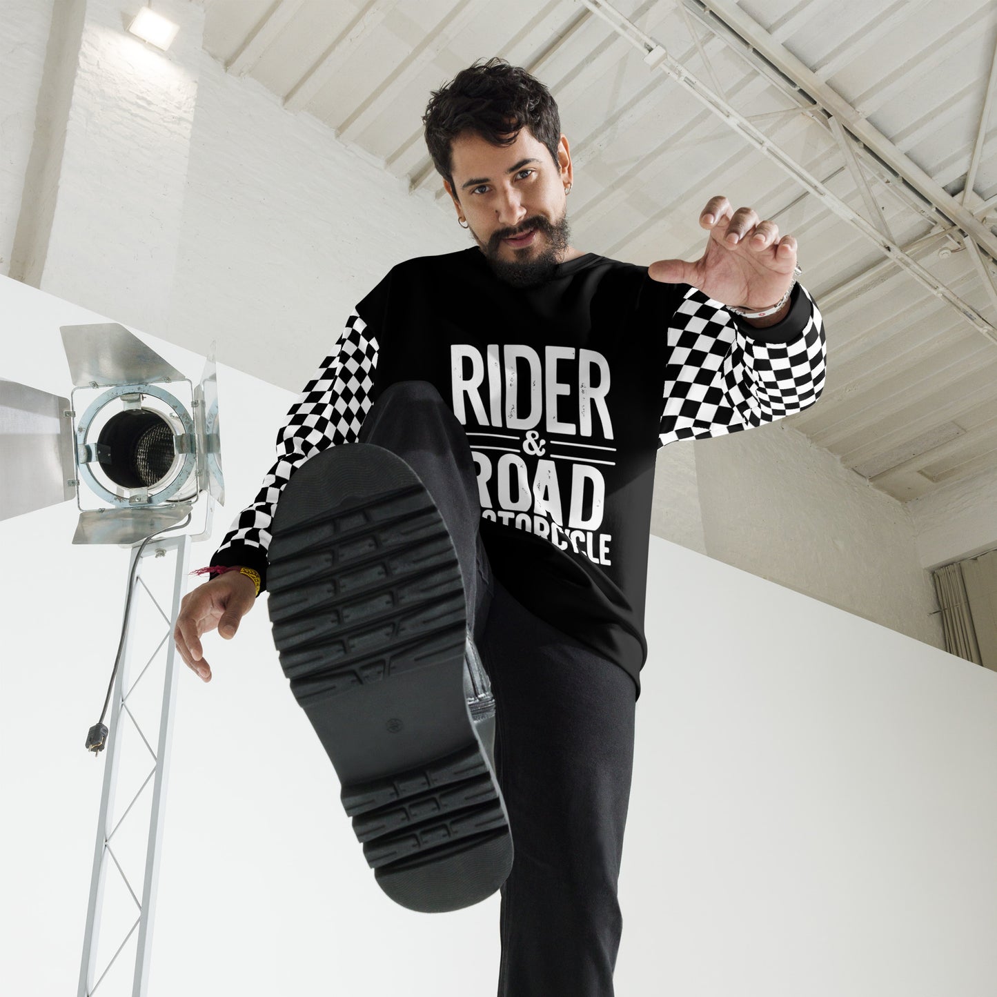 (Unisex) Sweatshirt By Rider&Road "Checkered Flag"