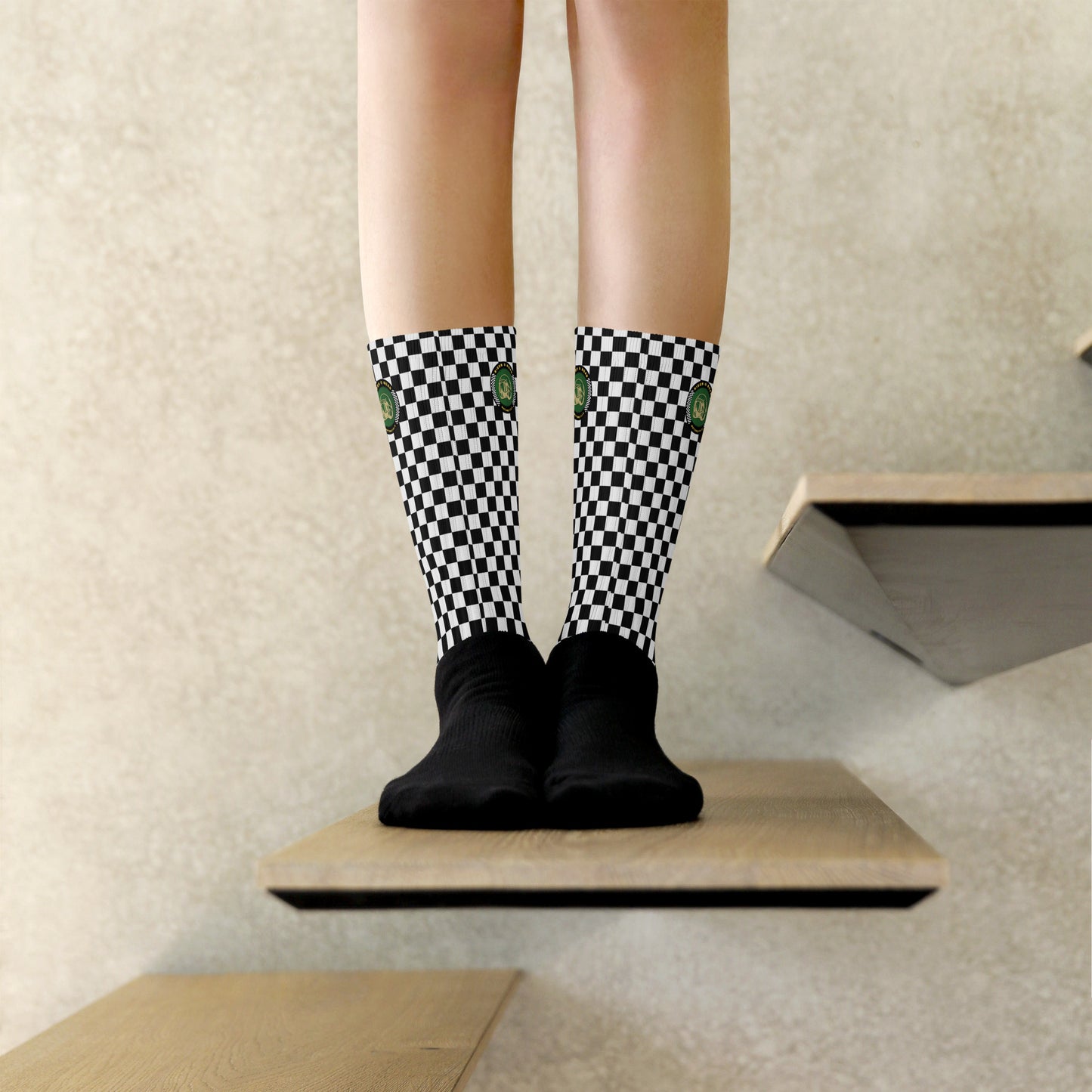 Socks By Rider&Road - White&Green