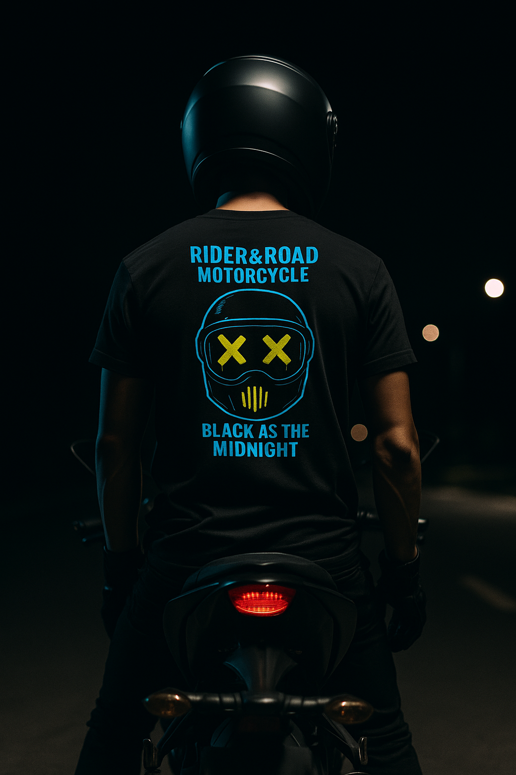 Unisex cotton t-shirt By Rider&Road "Midnight"