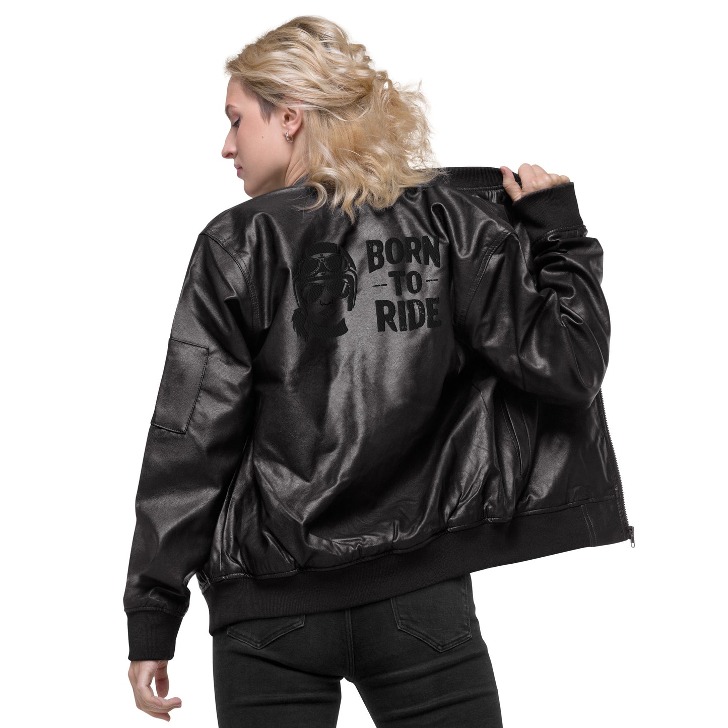 Leather Bomber Jacket By Rider&Road "Lady Racer"
