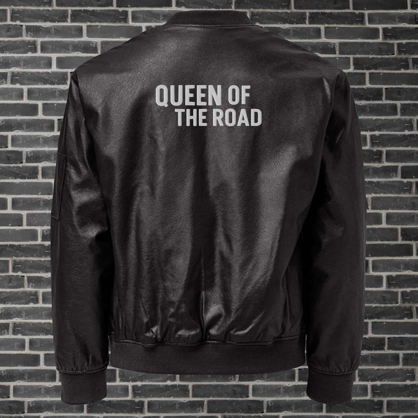 Leather Bomber Jacket By Rider&Road "Queen of the Road"