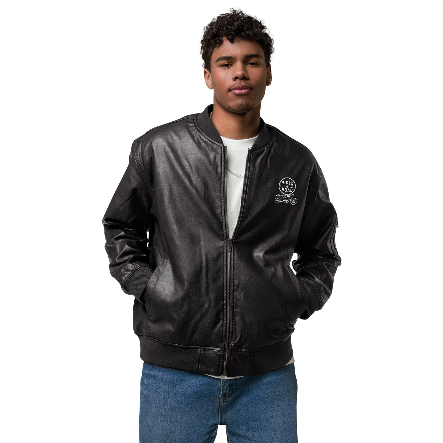 Leather Bomber Jacket By Rider&Road "Cafe Race"