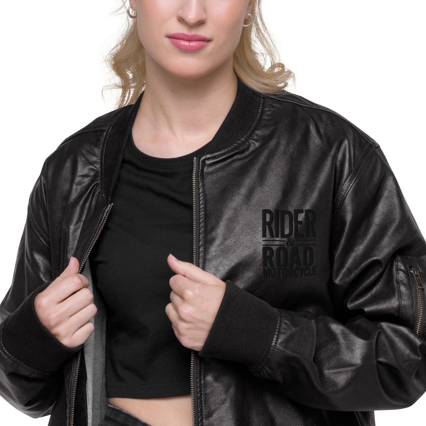 Leather Bomber Jacket By Rider&Road "Lady Racer"