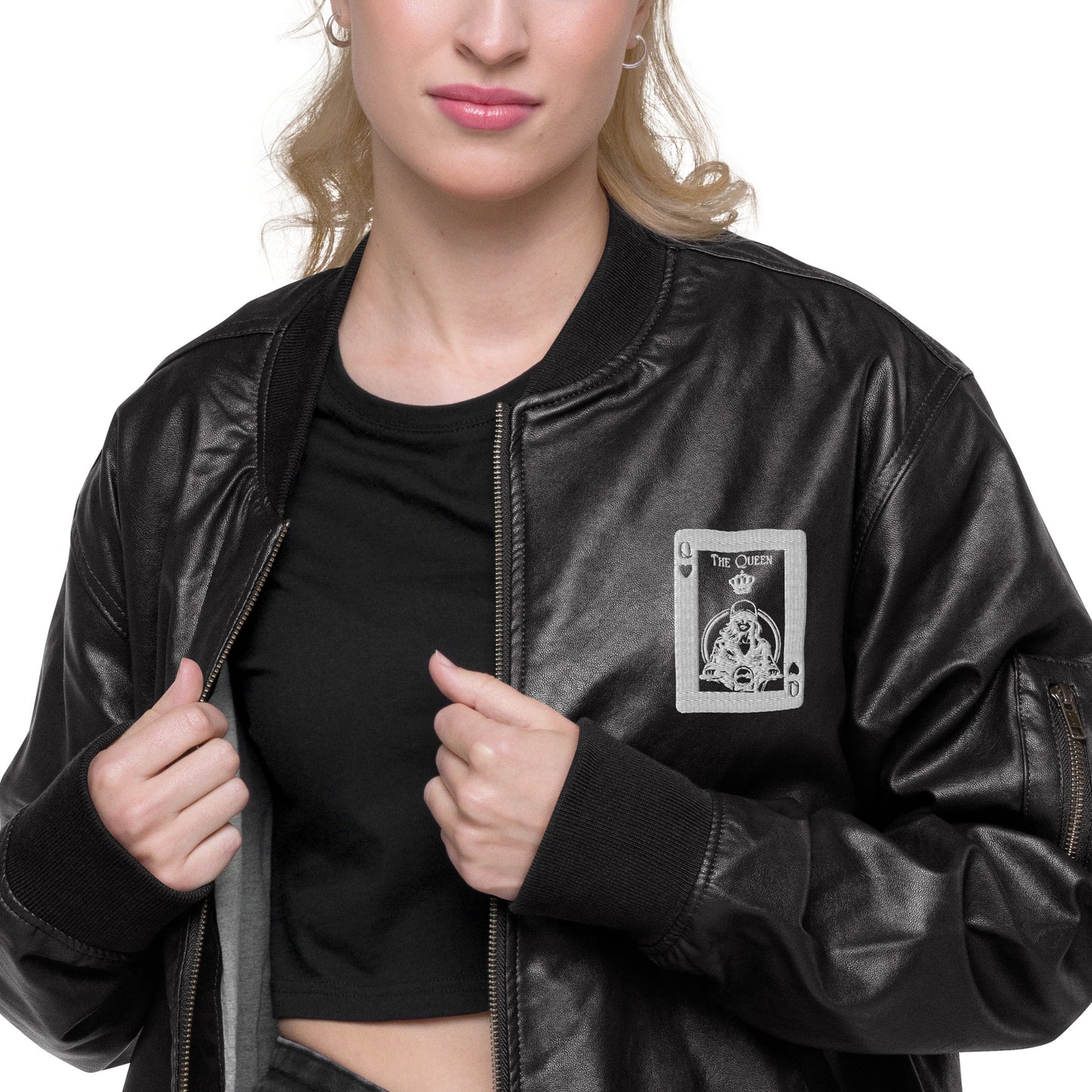 Leather Bomber Jacket By Rider&Road "Queen of the Road"
