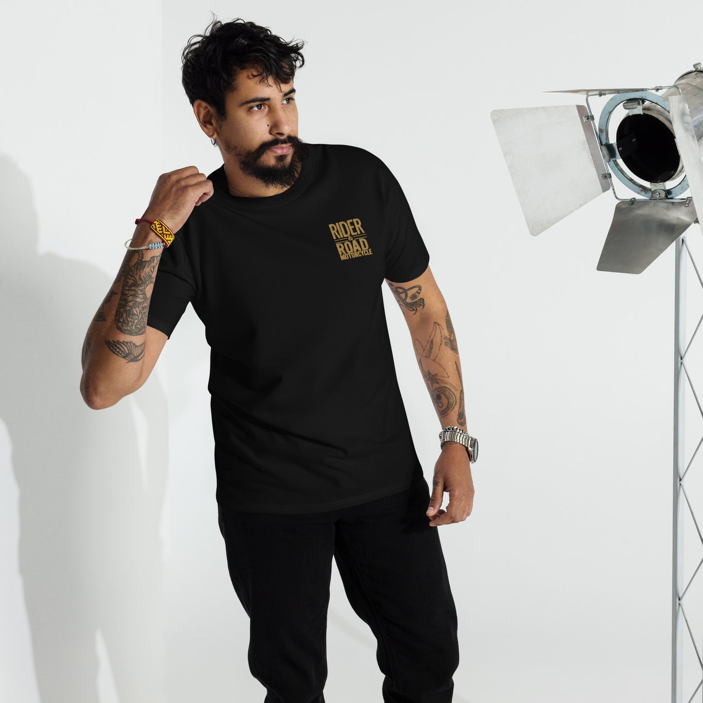 Men's premium heavyweight tee By Rider&Road "Brotherhood"