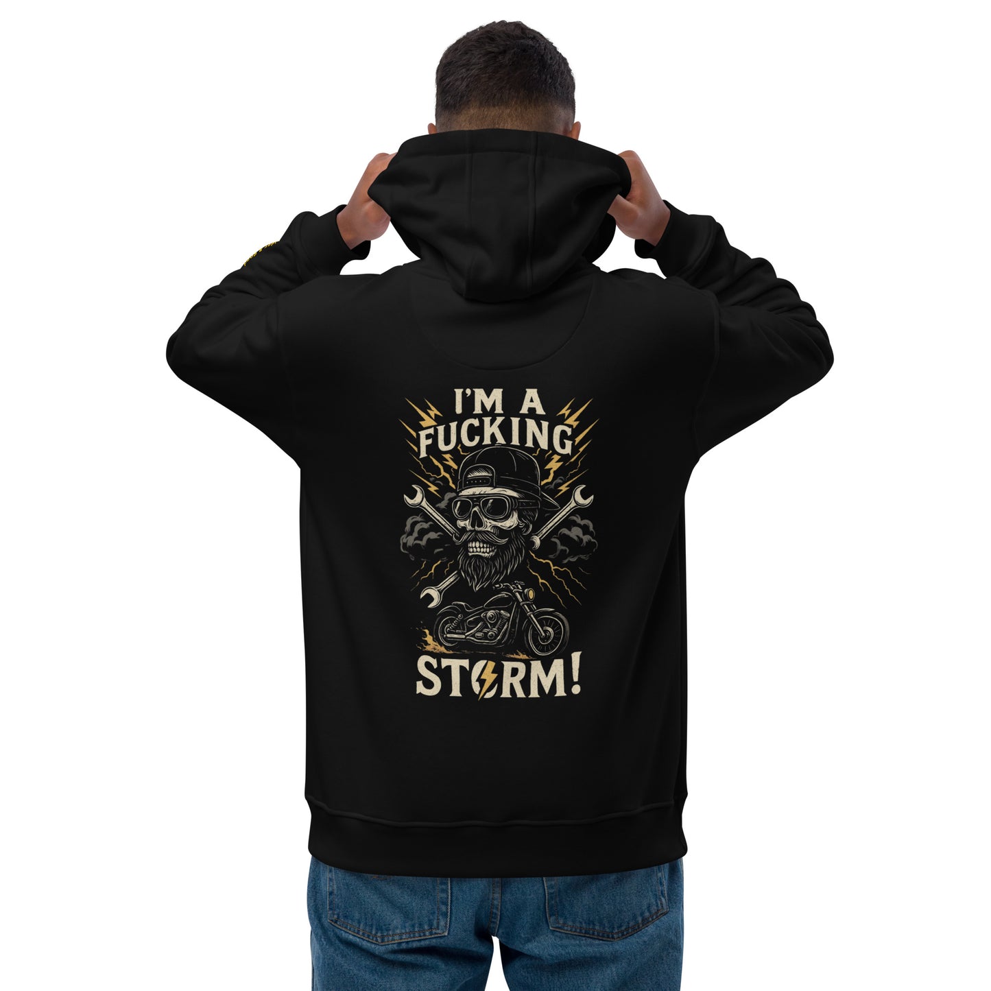 Premium eco hoodie By Rider&Road "Im A Fcking Storm Nº1"