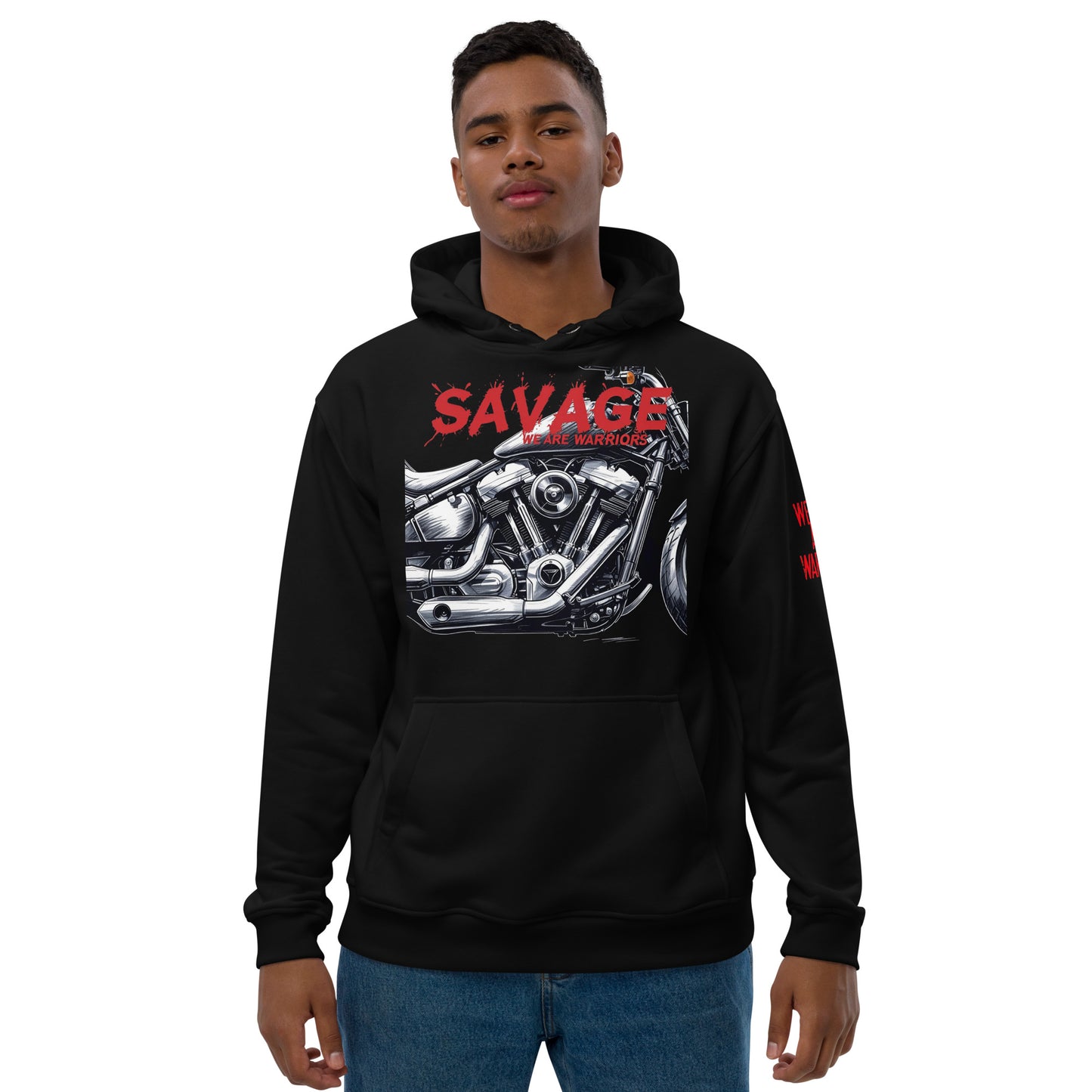 Premium eco hoodie -We Are Warriors- "Savage"