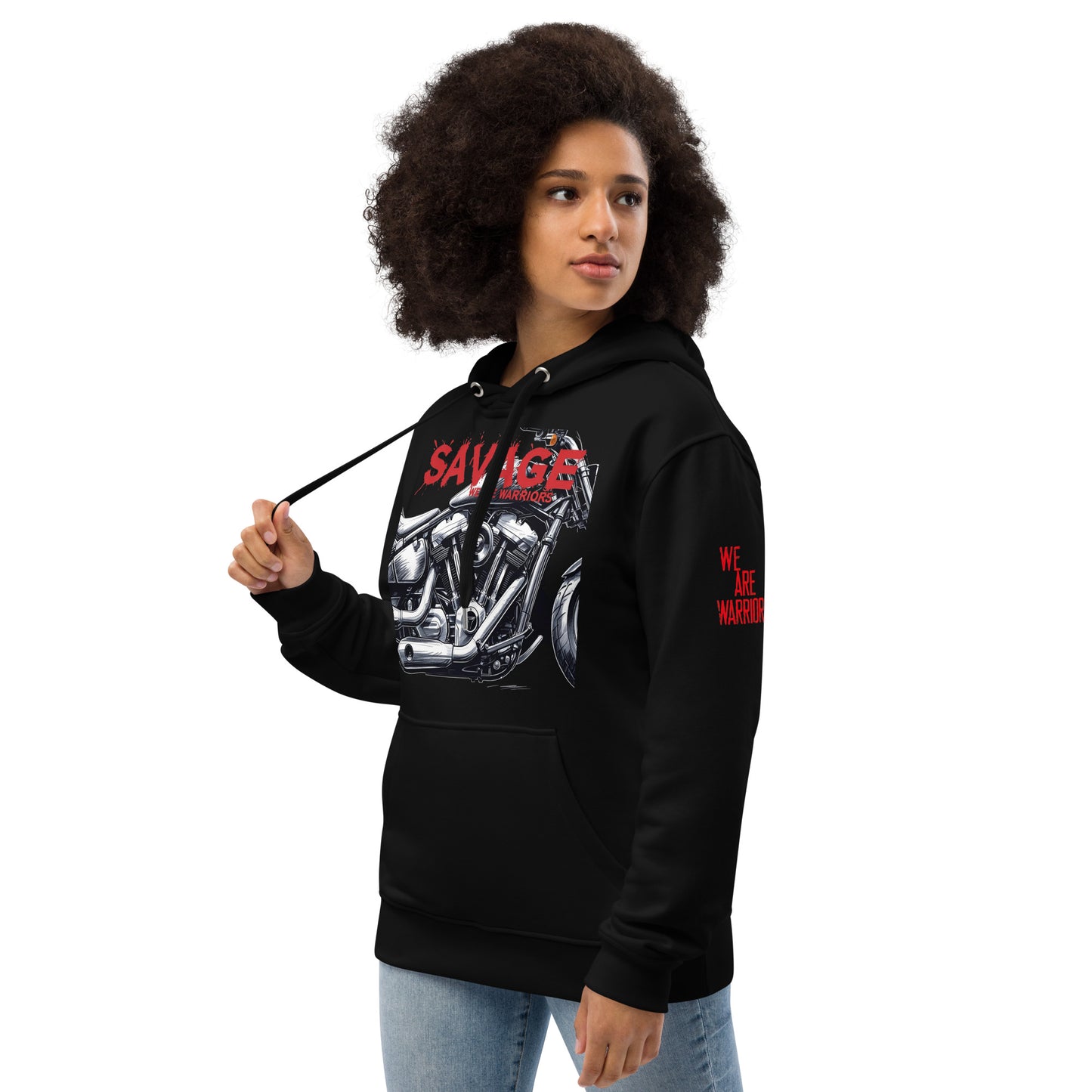Premium eco hoodie -We Are Warriors- "Savage"