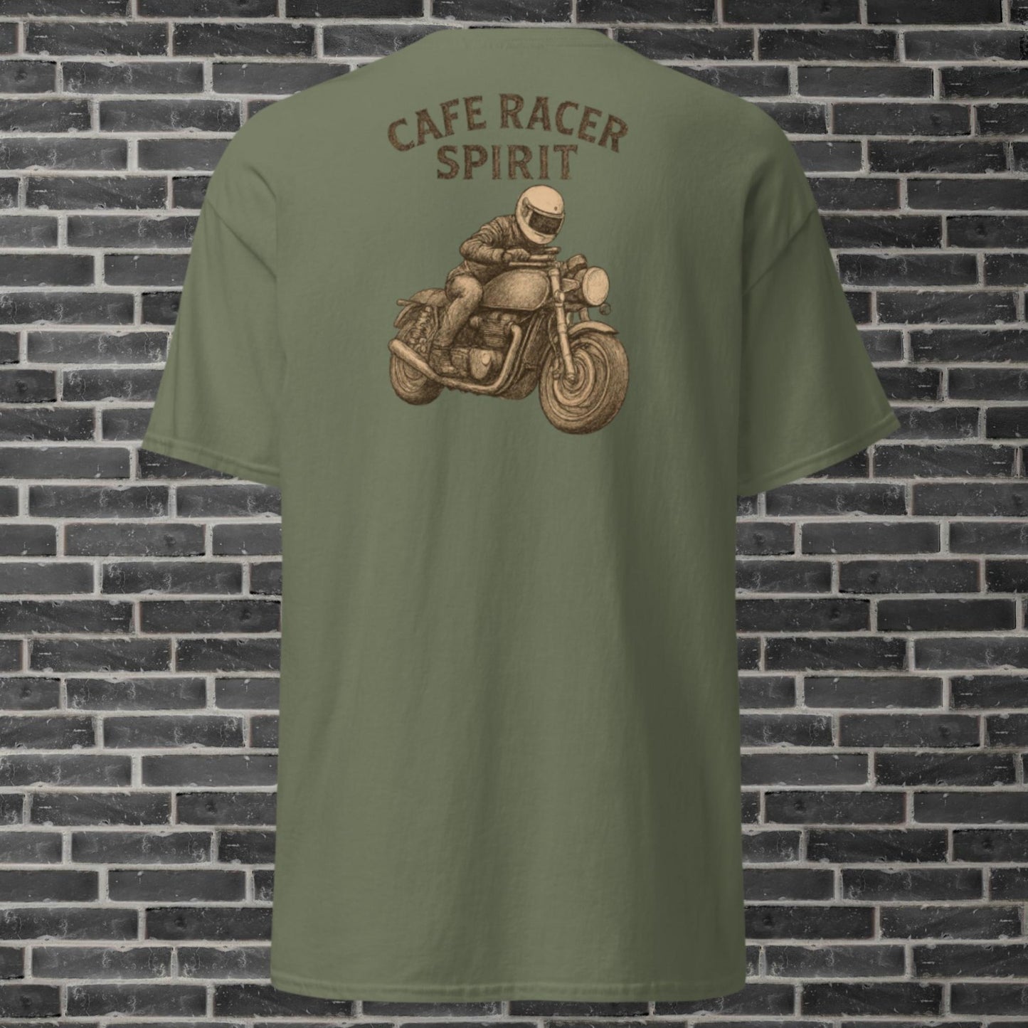 Men's cotton t-shirt By Rider&Road "Cafe Racer Spirit"