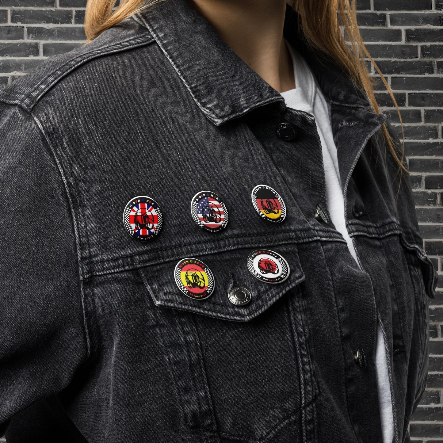 Pin buttons By Rider&Road Flags! Nº1