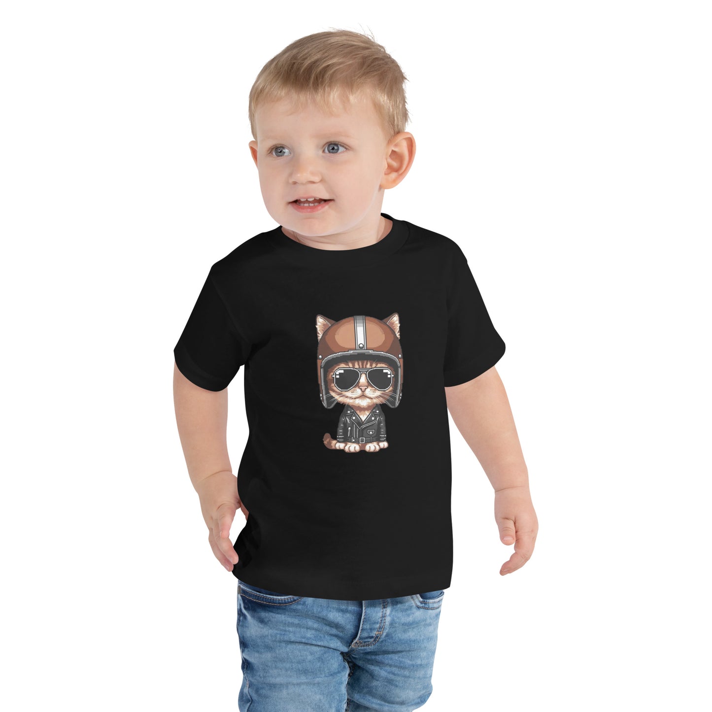 Toddler Short Sleeve Tee By Rider&Road "Baby Cat"