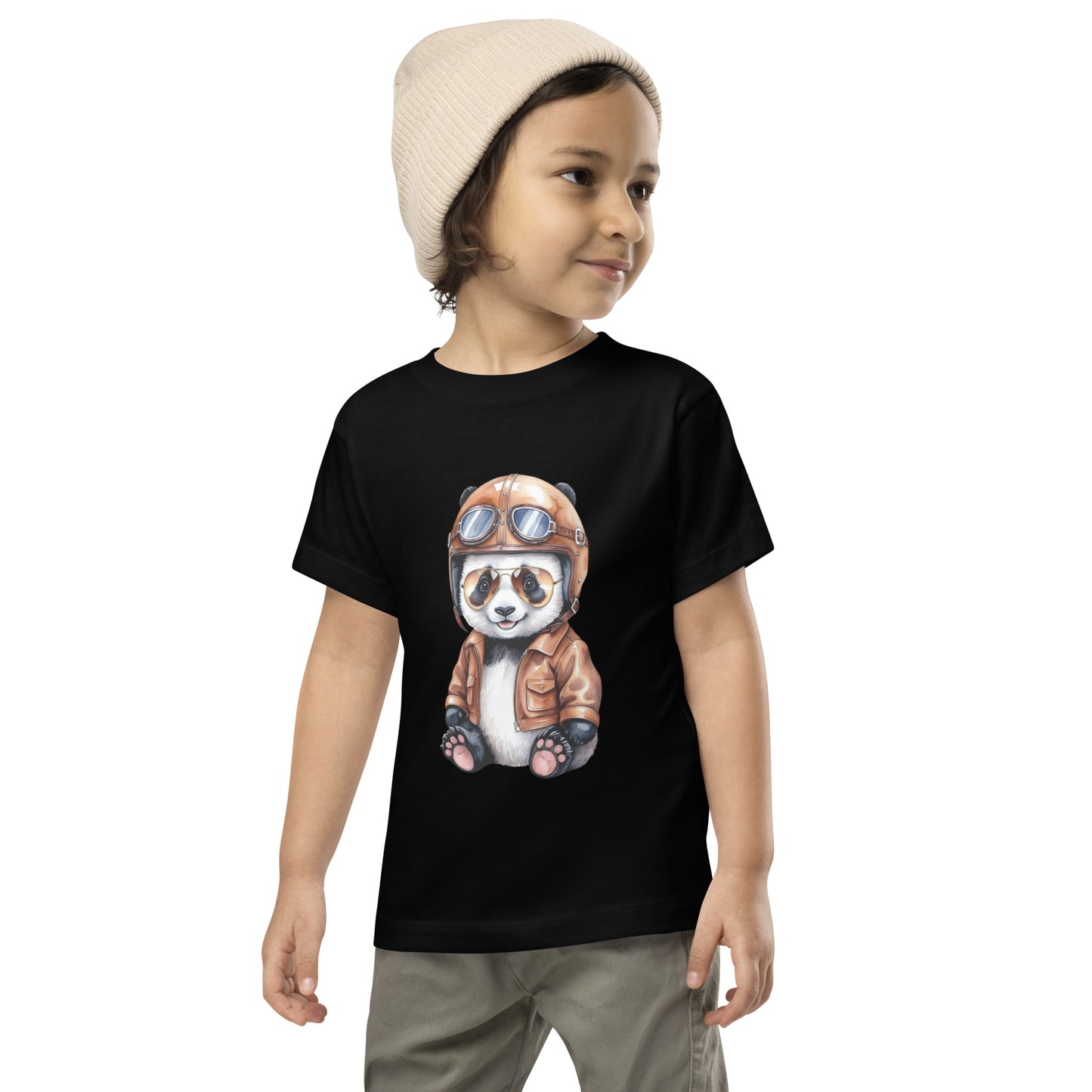 Toddler Short Sleeve Tee By Rider&Road "Baby Panda"