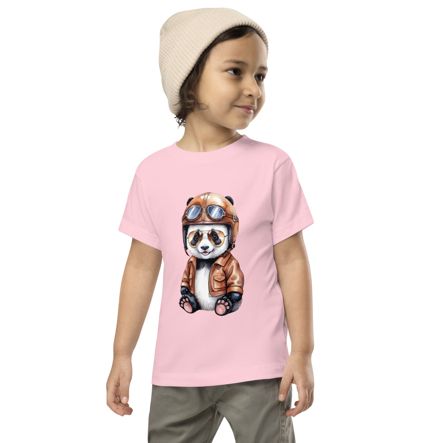 Toddler Short Sleeve Tee By Rider&Road "Baby Panda"