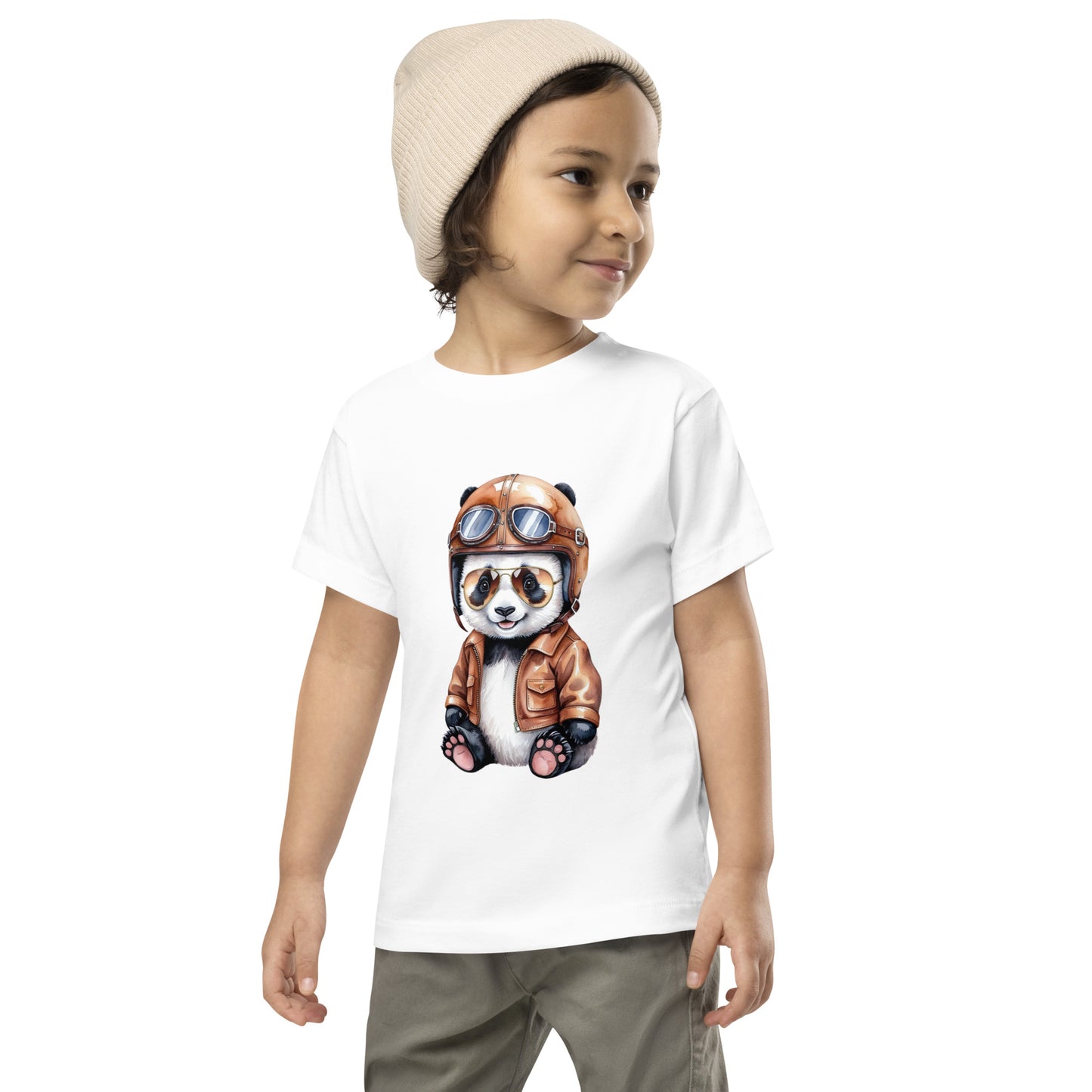 Toddler Short Sleeve Tee By Rider&Road "Baby Panda"