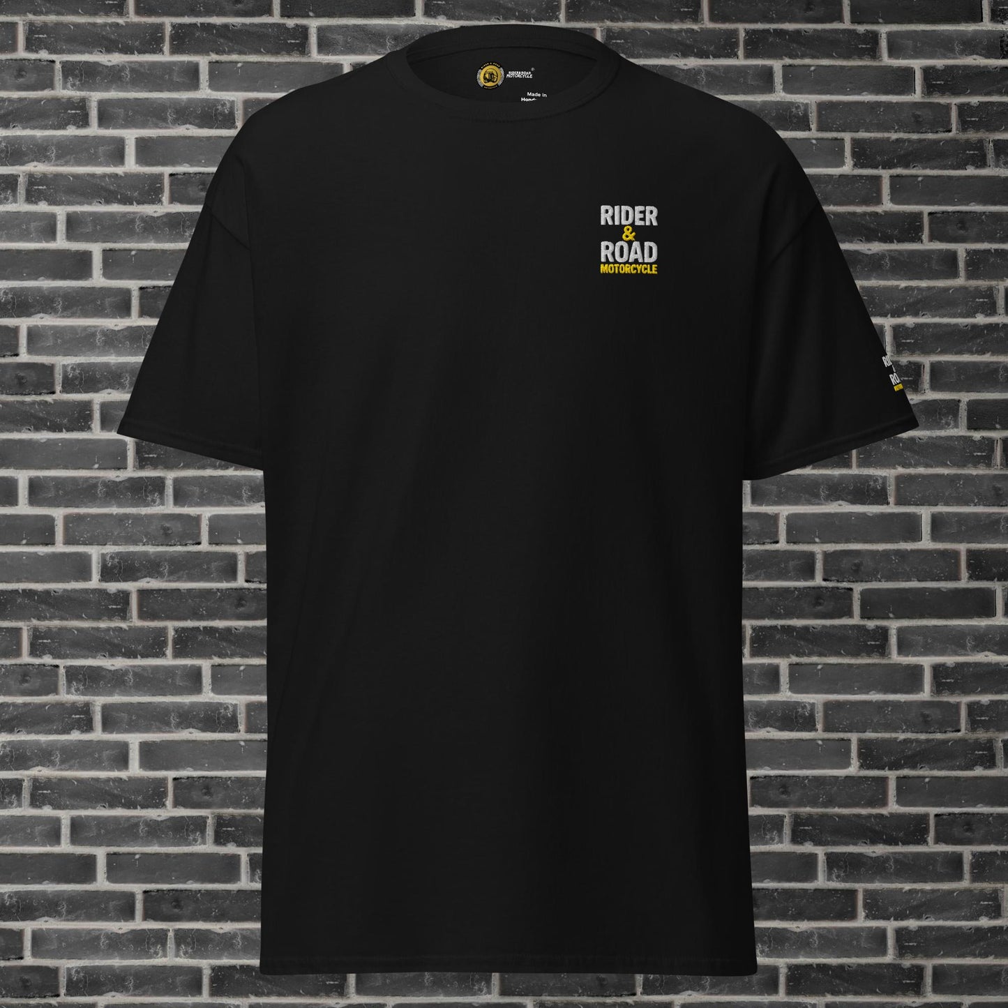 Unisex cotton t-shirt By Rider&Road "White&Gold"