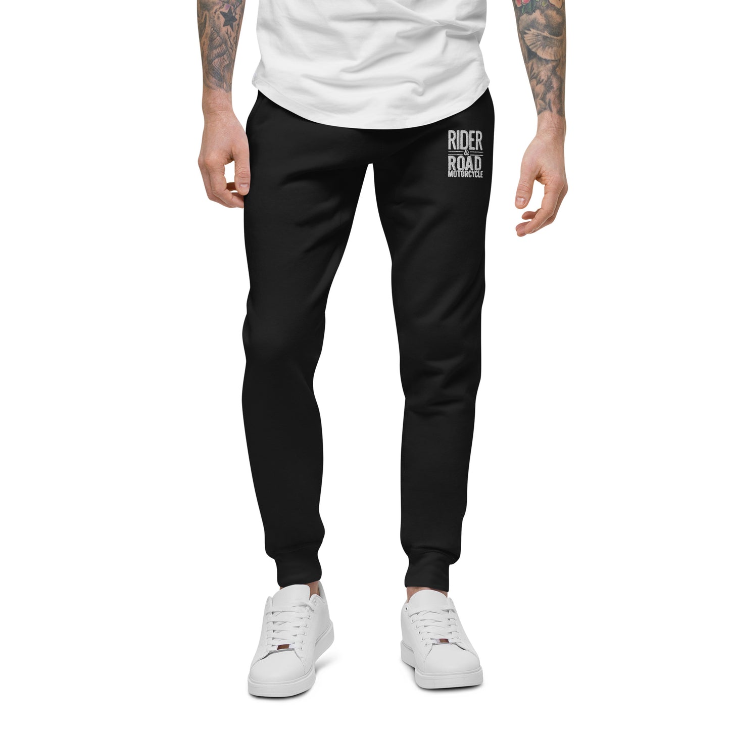 (Unisex) Fleece sweatpants By Rider&Road "Black&White"