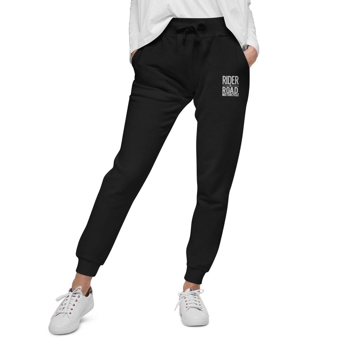 (Unisex) Fleece sweatpants By Rider&Road "Black&White"