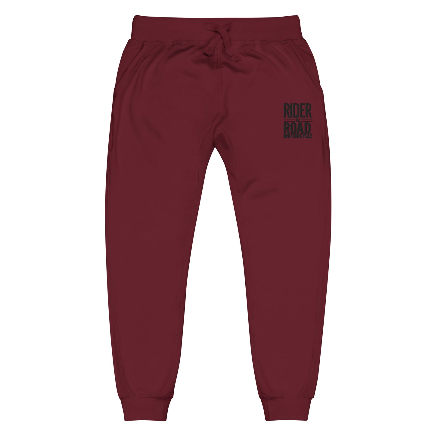 (Unisex) Fleece sweatpants By Rider&Road "Maroon Style"