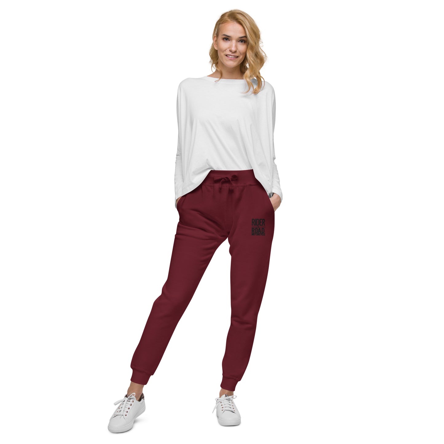 (Unisex) Fleece sweatpants By Rider&Road "Maroon Style"