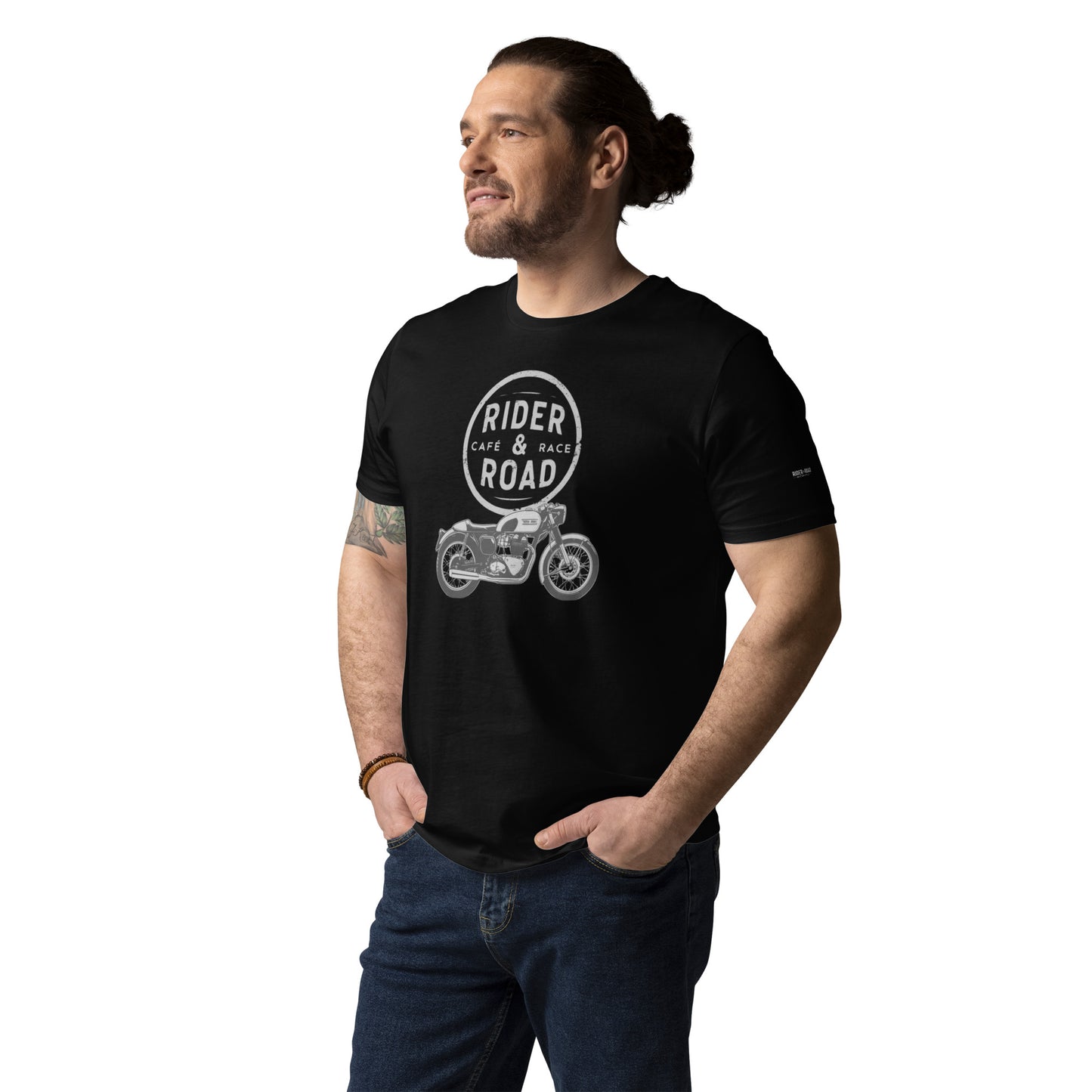 Men's cotton t-shirt by Rider&Road "Rider & Road Cafe"