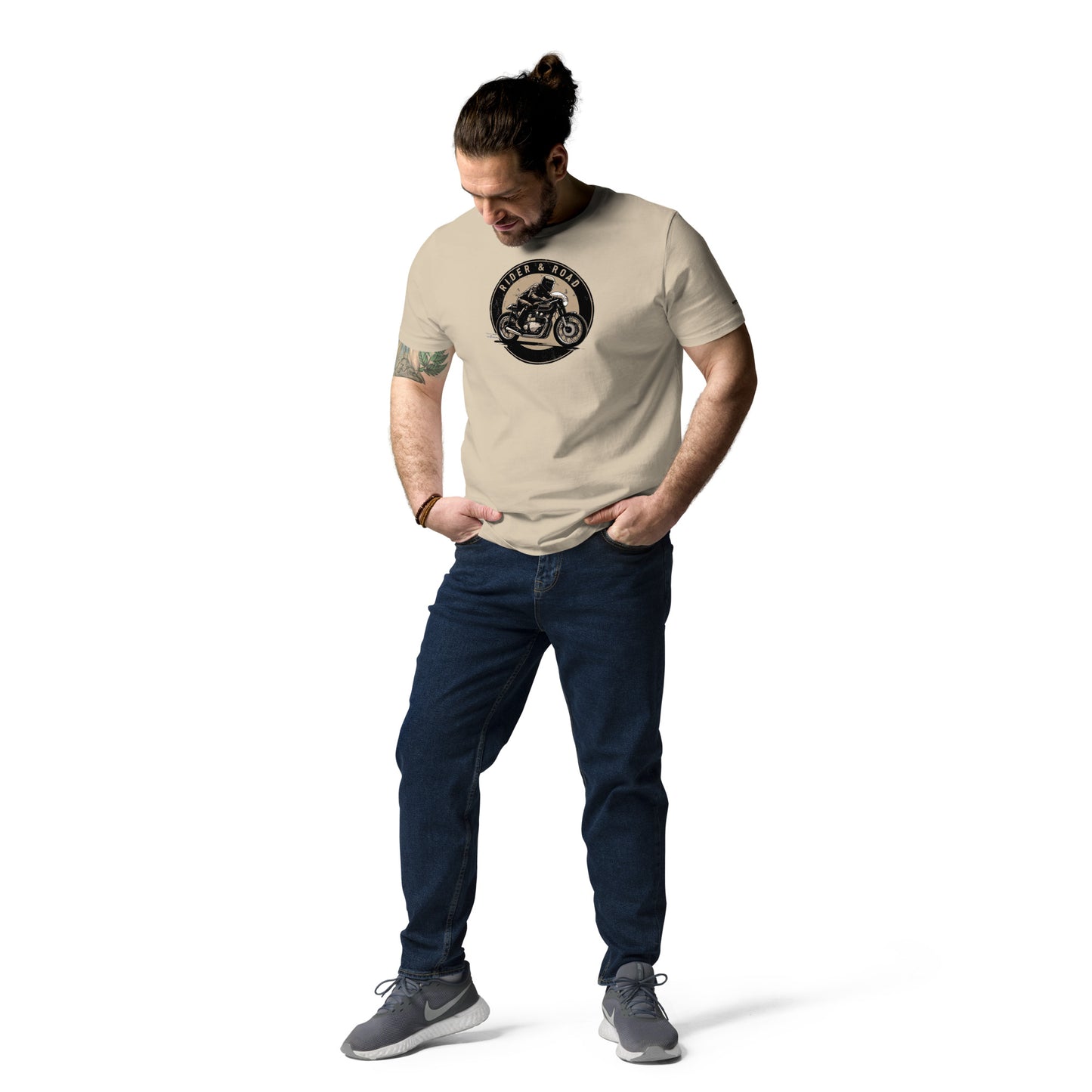 Men's cotton t-shirt by Rider&Road "Cafe"
