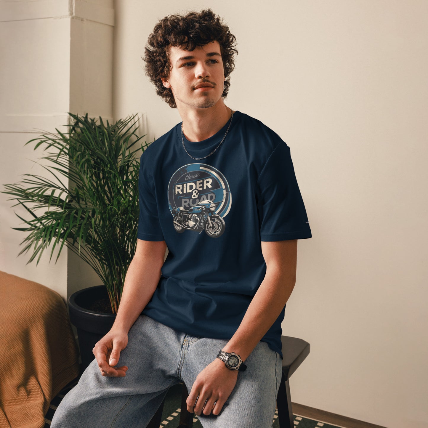 Men's cotton t-shirt By Rider&Road "Rider&Road Classic"