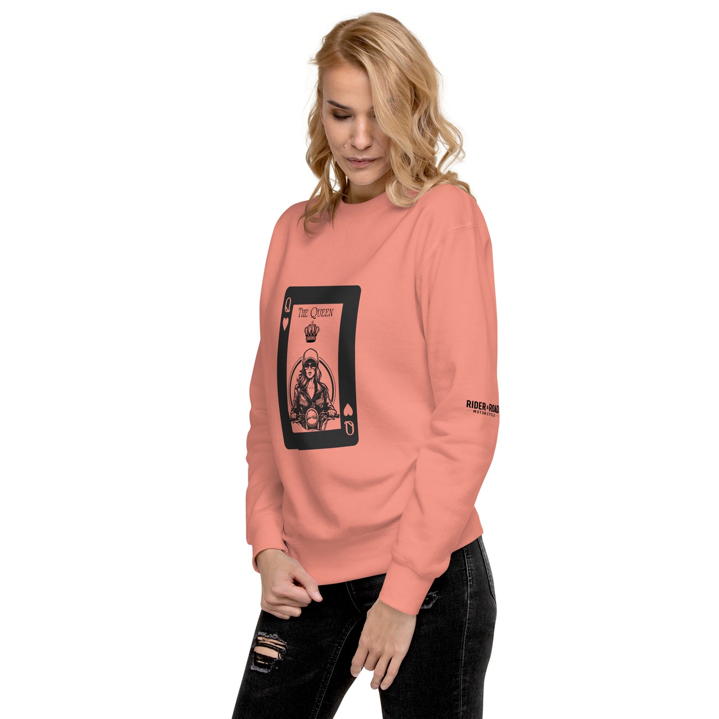 Women's Premium Sweatshirt By Rider&Road "Queen of Hearts"
