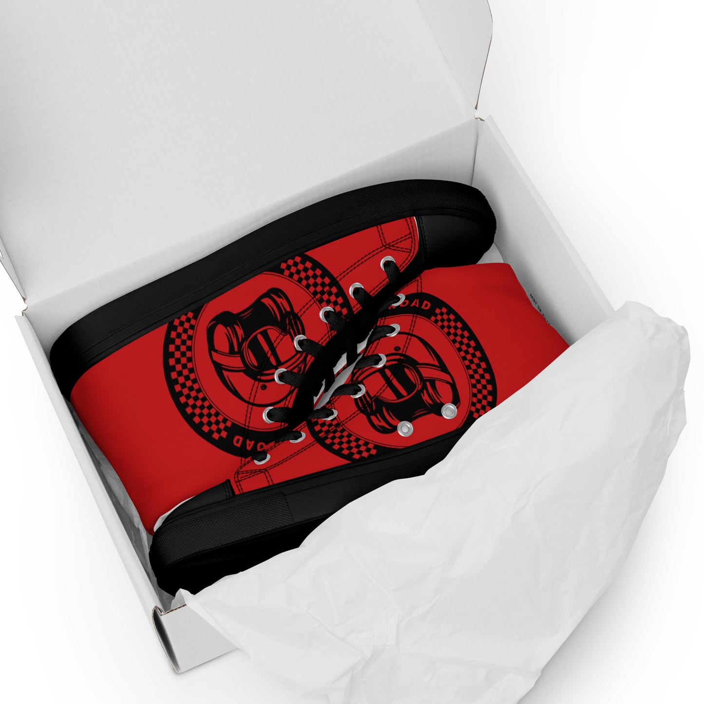 Women’s high top shoes By Rider&Road "Red&BLack"