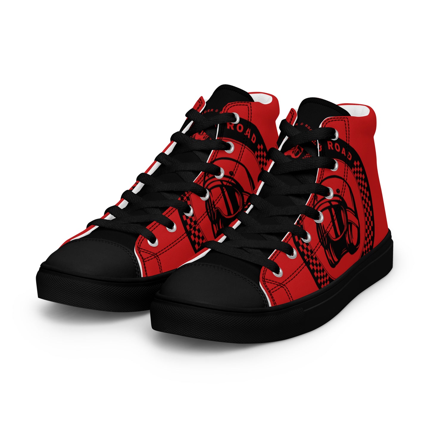 Women’s high top shoes By Rider&Road "Red&BLack"