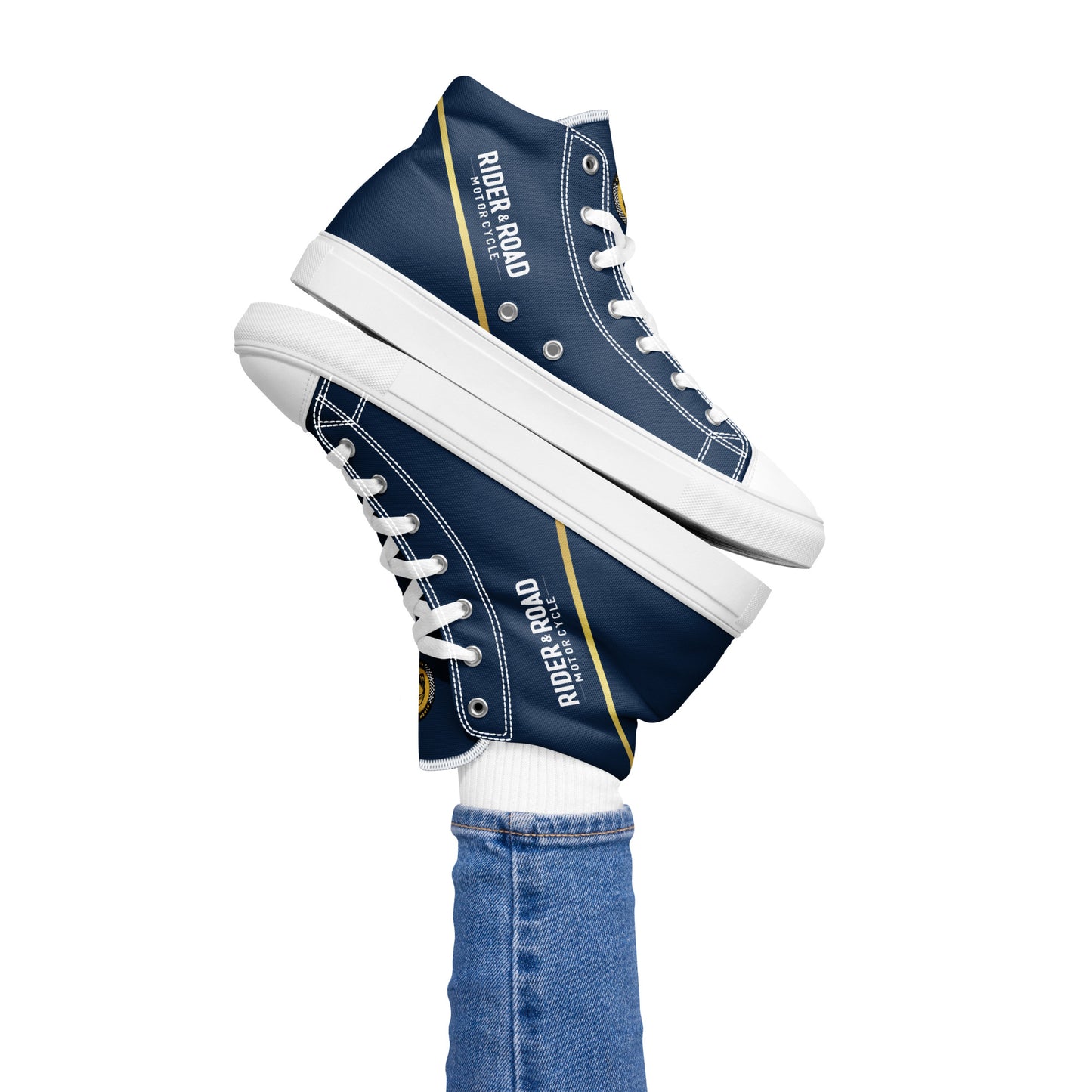 Women’s high top shoes By Rider&Road "Double Blue"