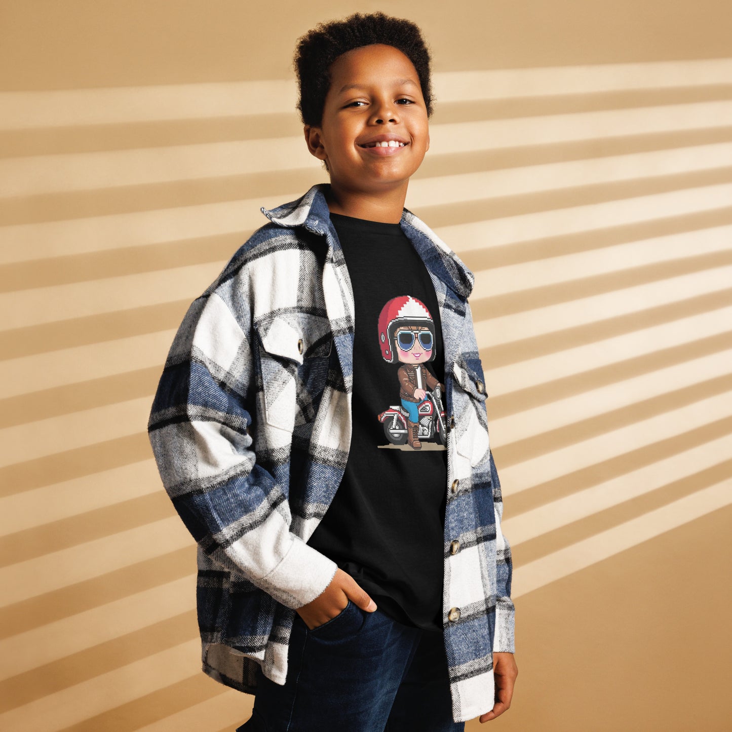Youth classic tee By Rider&Road "Pixel Rider!"