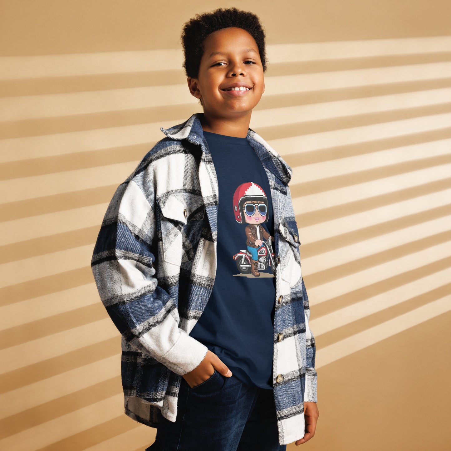 Youth classic tee By Rider&Road "Pixel Rider!"