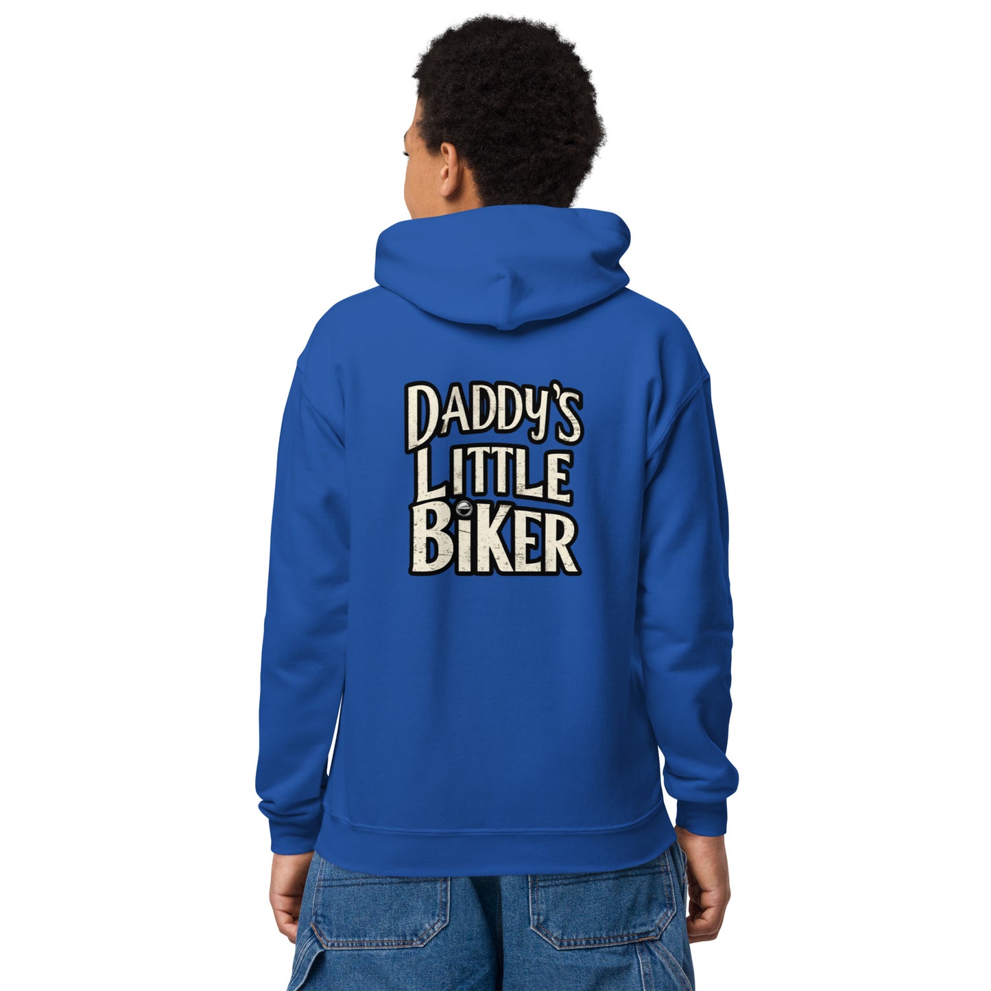 Youth heavy blend hoodie By Rider&Road "Daddy's Biker"