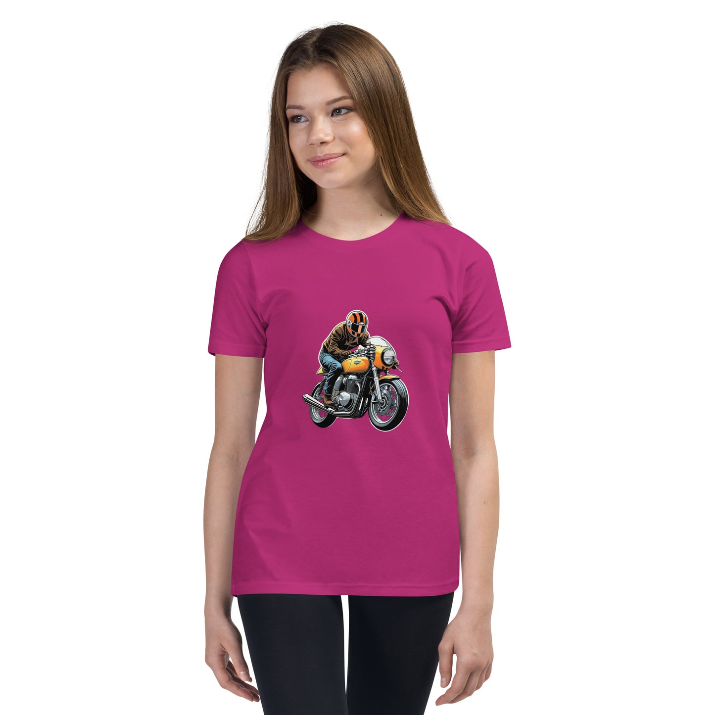 Youth Short Sleeve T-Shirt By Rider&Road "Cafe Racer"