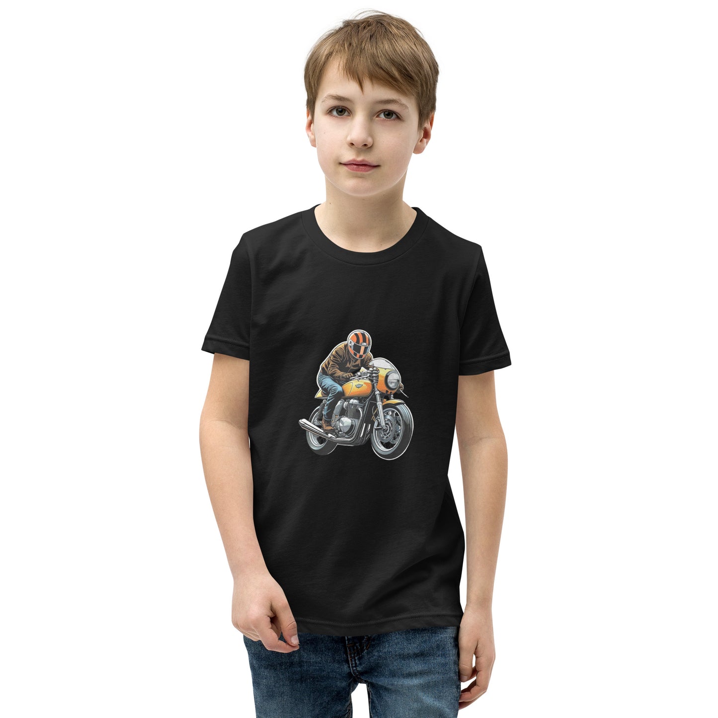 Youth Short Sleeve T-Shirt By Rider&Road "Cafe Racer"