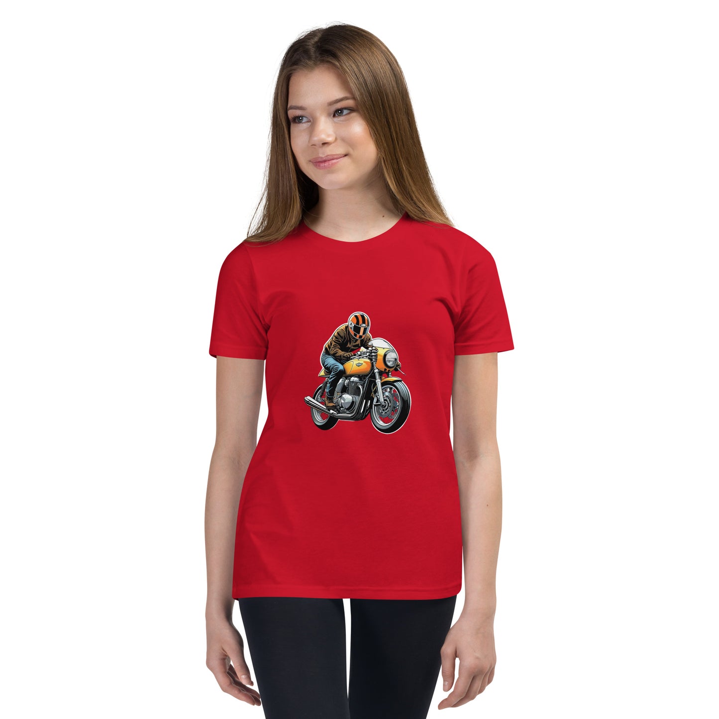 Youth Short Sleeve T-Shirt By Rider&Road "Cafe Racer"
