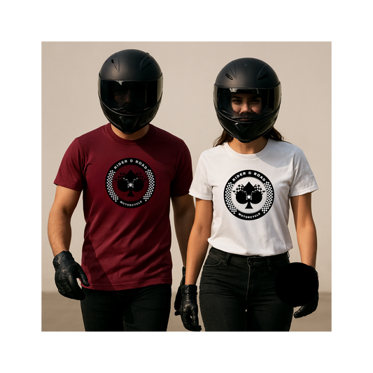 Unisex cotton t-shirt By Rider&amp;Road "Ace of Spades"