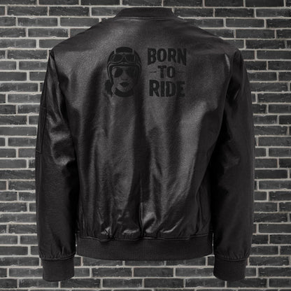 Leather Bomber Jacket By Rider&Road "Lady Racer"