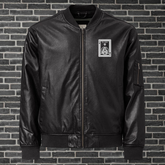 Leather Bomber Jacket By Rider&Road "Queen of the Road"