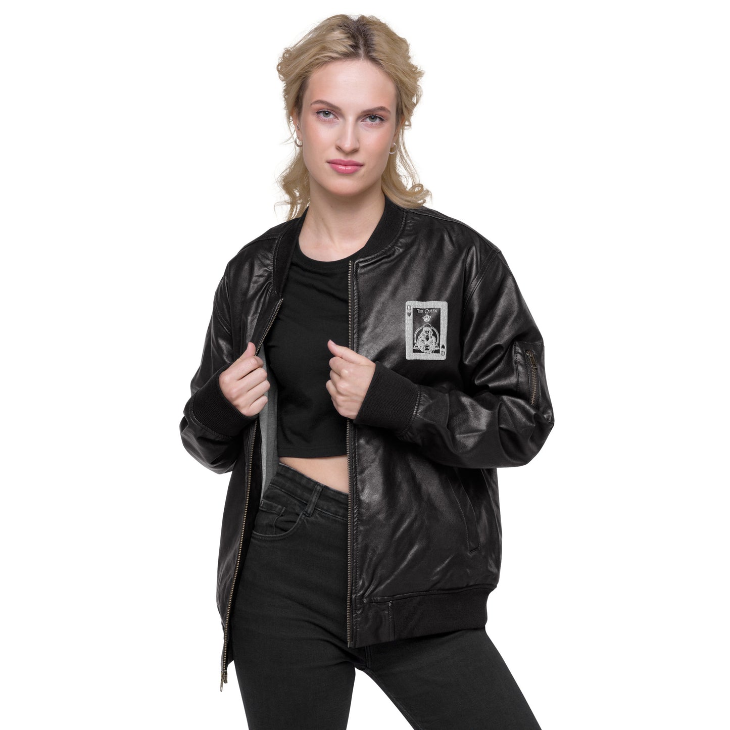 Leather Bomber Jacket By Rider&Road "Queen of the Road"