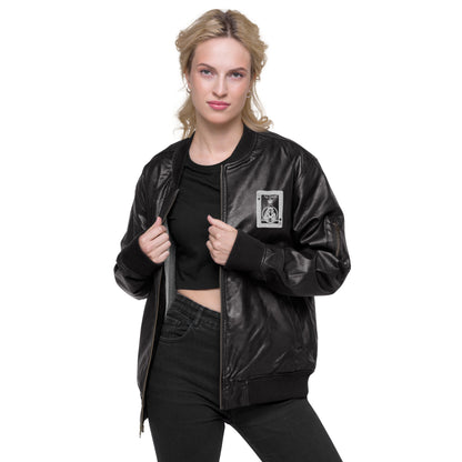 Leather Bomber Jacket By Rider&Road "Queen of the Road"