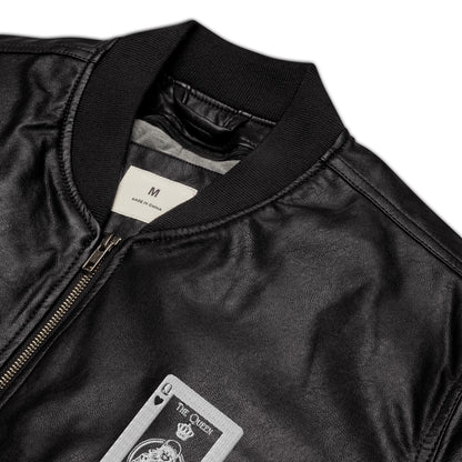 Leather Bomber Jacket By Rider&Road "Queen of the Road"