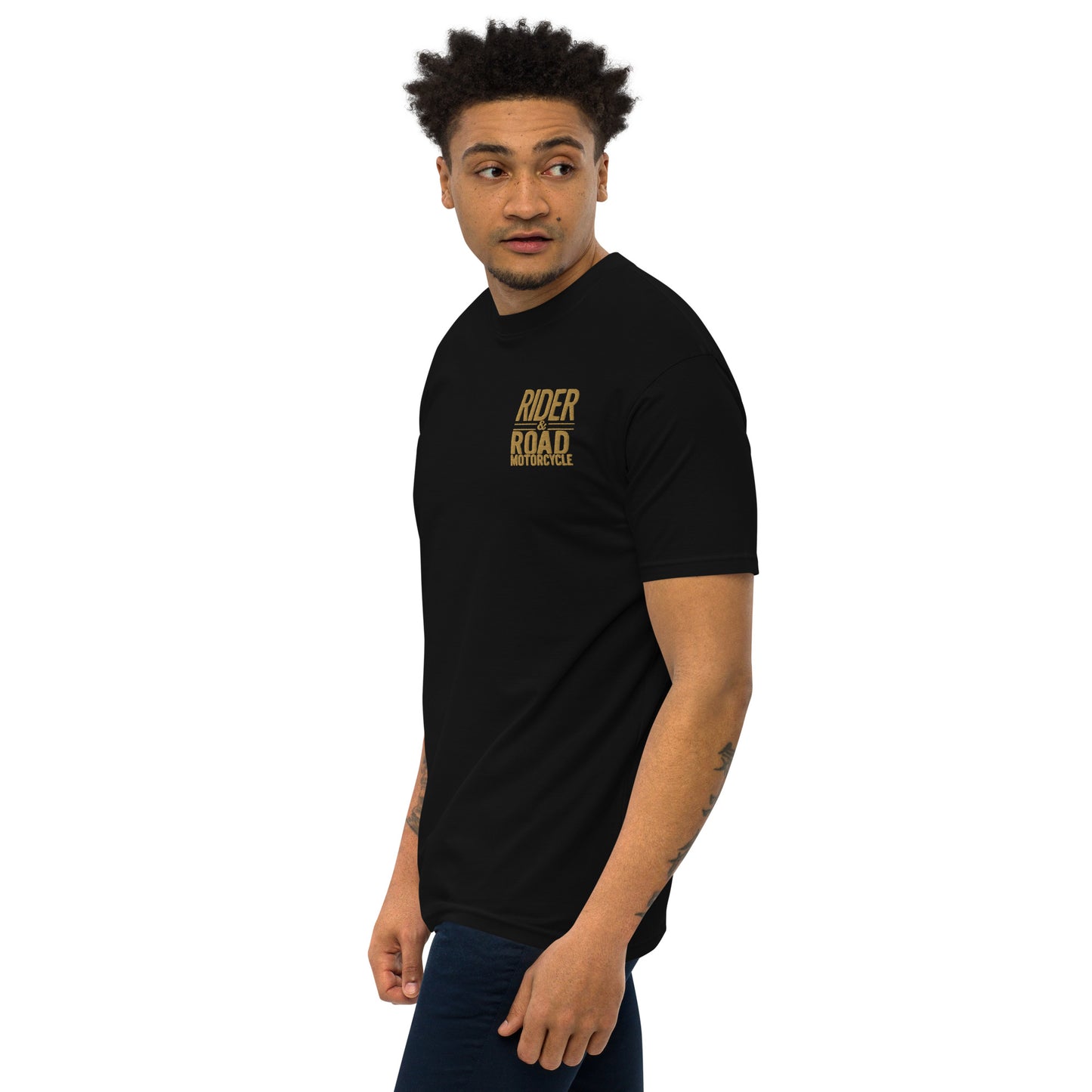 Men's premium heavyweight tee By Rider&amp;Road "Brotherhood"
